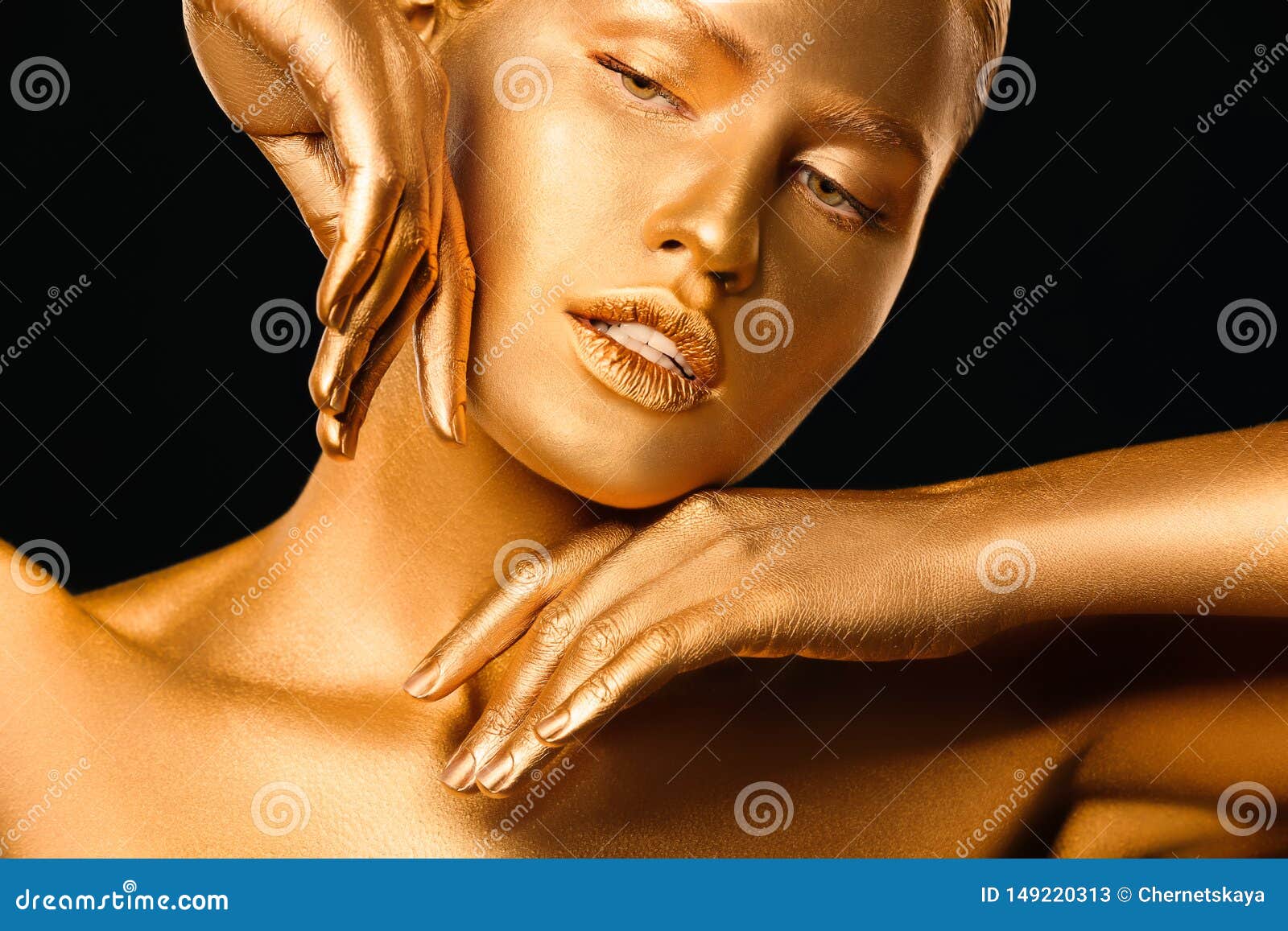 Gold Painted Woman Stock Photos and Pictures - 28,772 Images