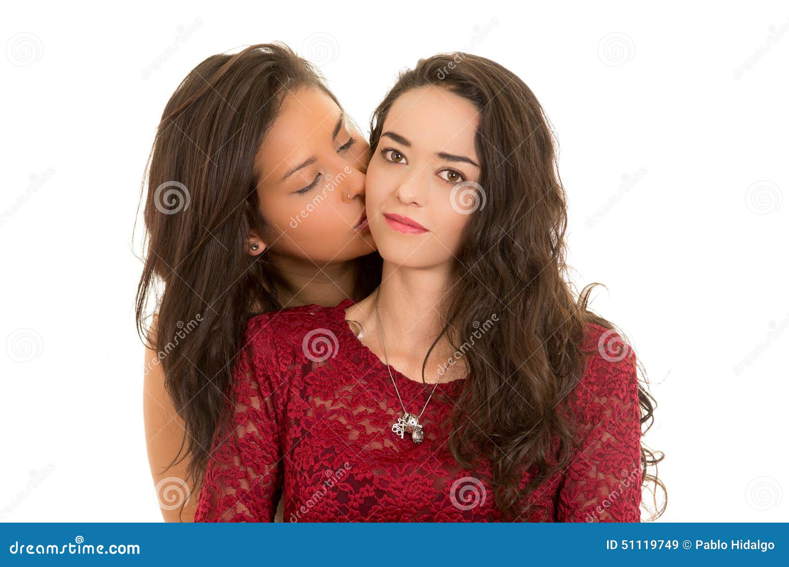 Young Girls Lesbian Kiss