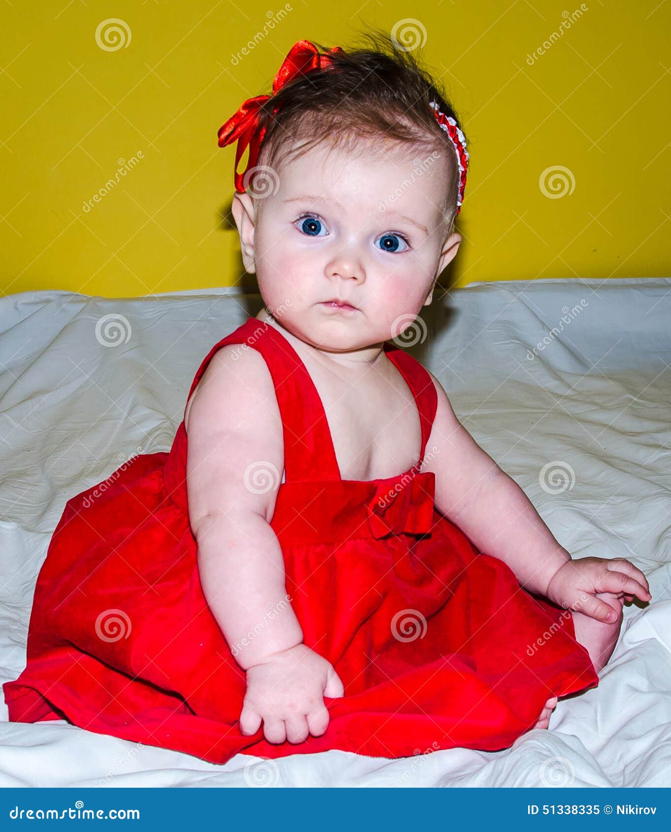 Portrait of a Beautiful Little Baby Girl in a Red Dress with a Bow on Her Head Stock Image - Image of beads, dress: 51338335 Portrait Of A Beautiful Little Baby Girl In A Red Dress With A Bow On Her Head Stock Image - Image Of Beads, Dress: 51338335