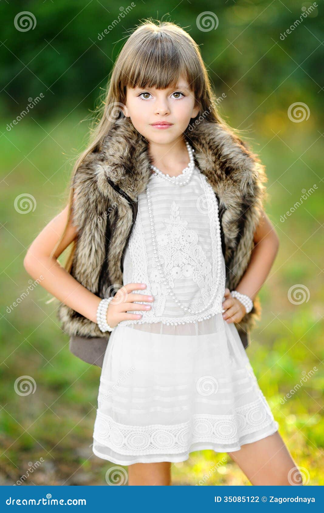 Portrait of a Beautiful Little Girl Stock Photo - Image of glamour ...