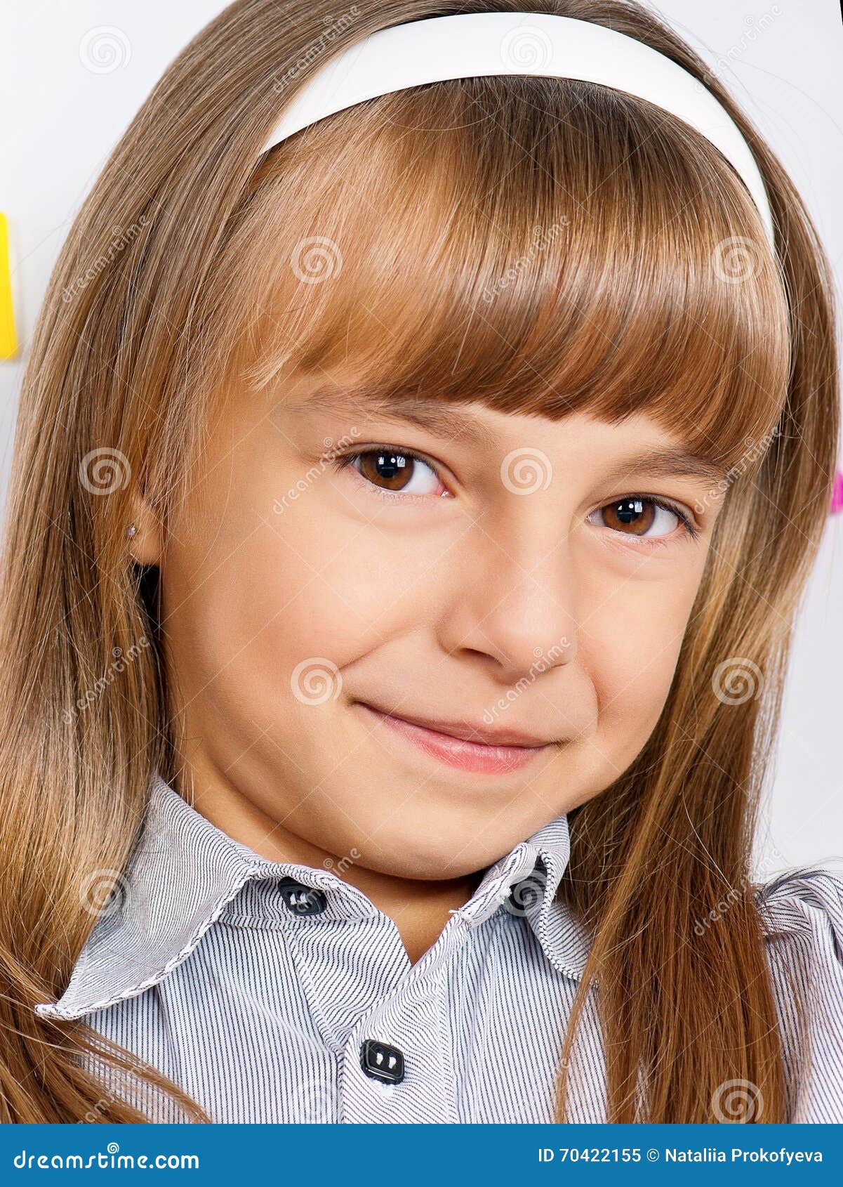 Portrait of Beautiful Little Girl Stock Image - Image of healthy ...