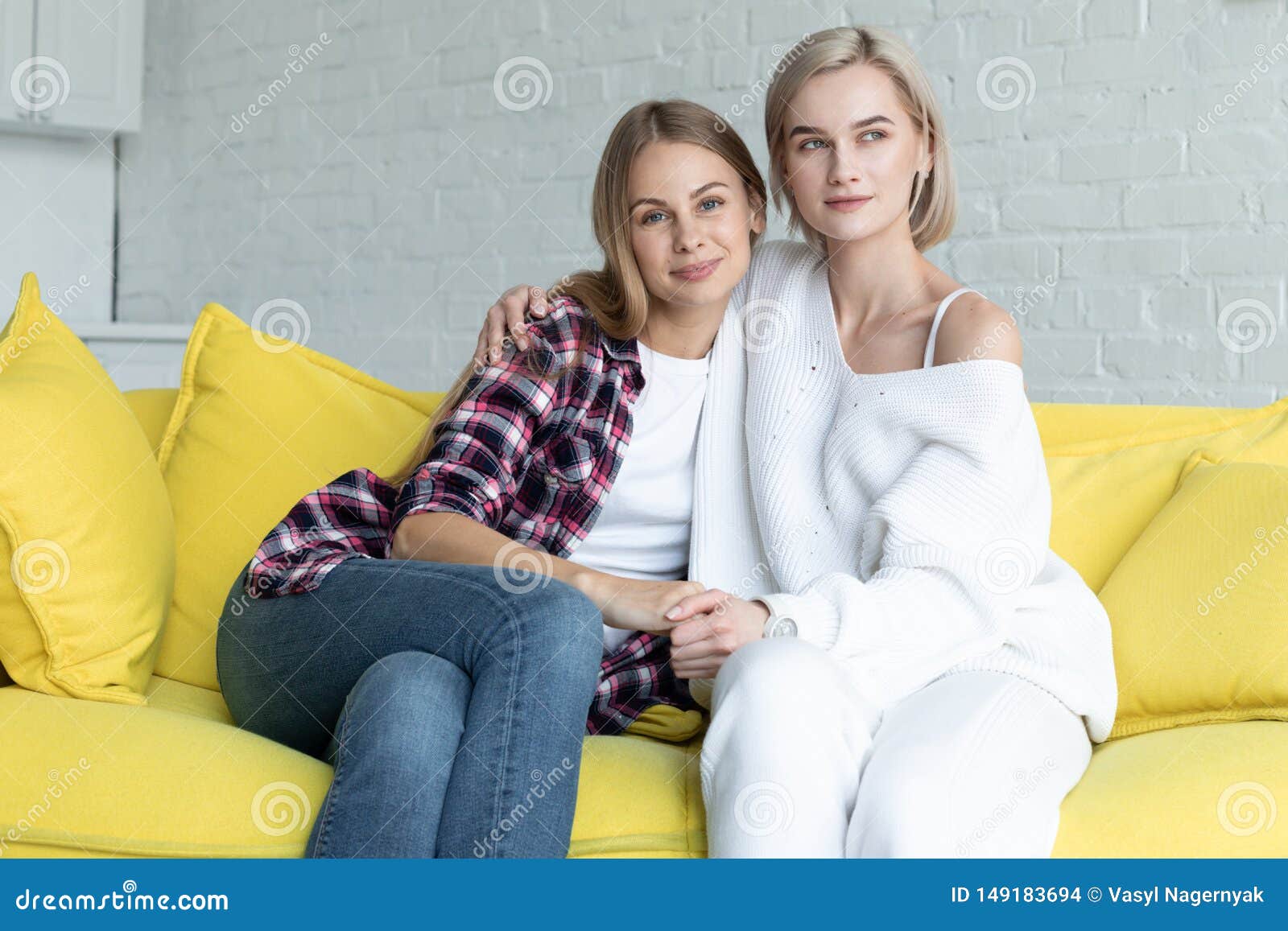Lesbians on the couch