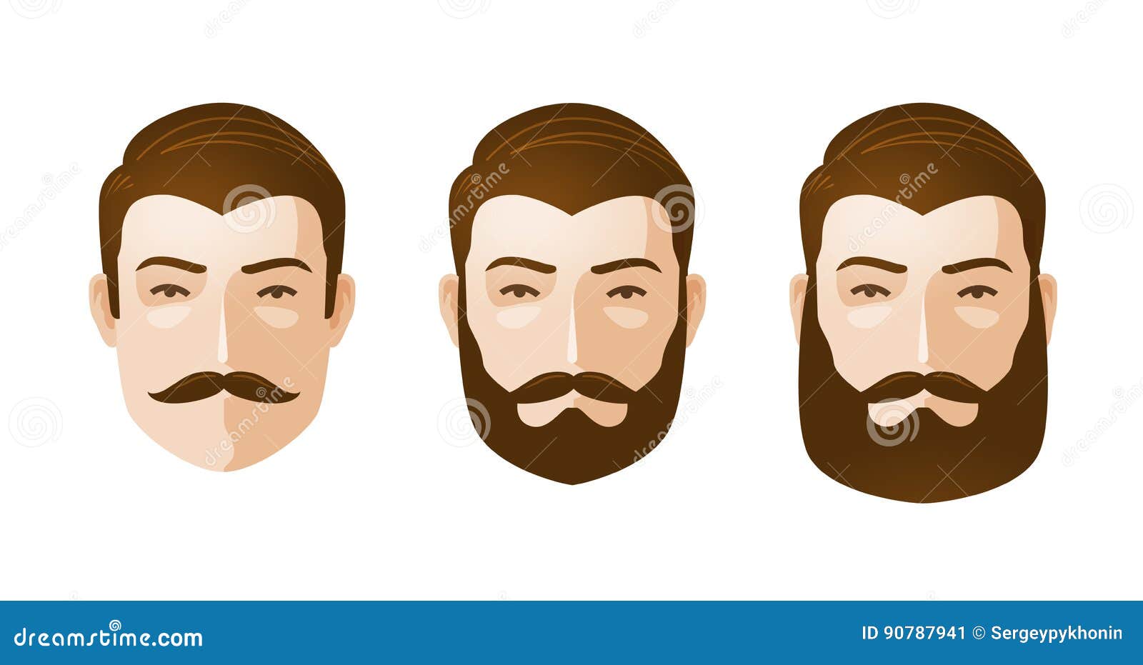 Portrait of Beautiful Men. Man with Beard and Mustache Stock Vector - Illustration of icon, head: 90787941 Portrait of Beautiful Men. Man with Beard and Mustache Stock Vector - Illustration of icon, head: 90787941