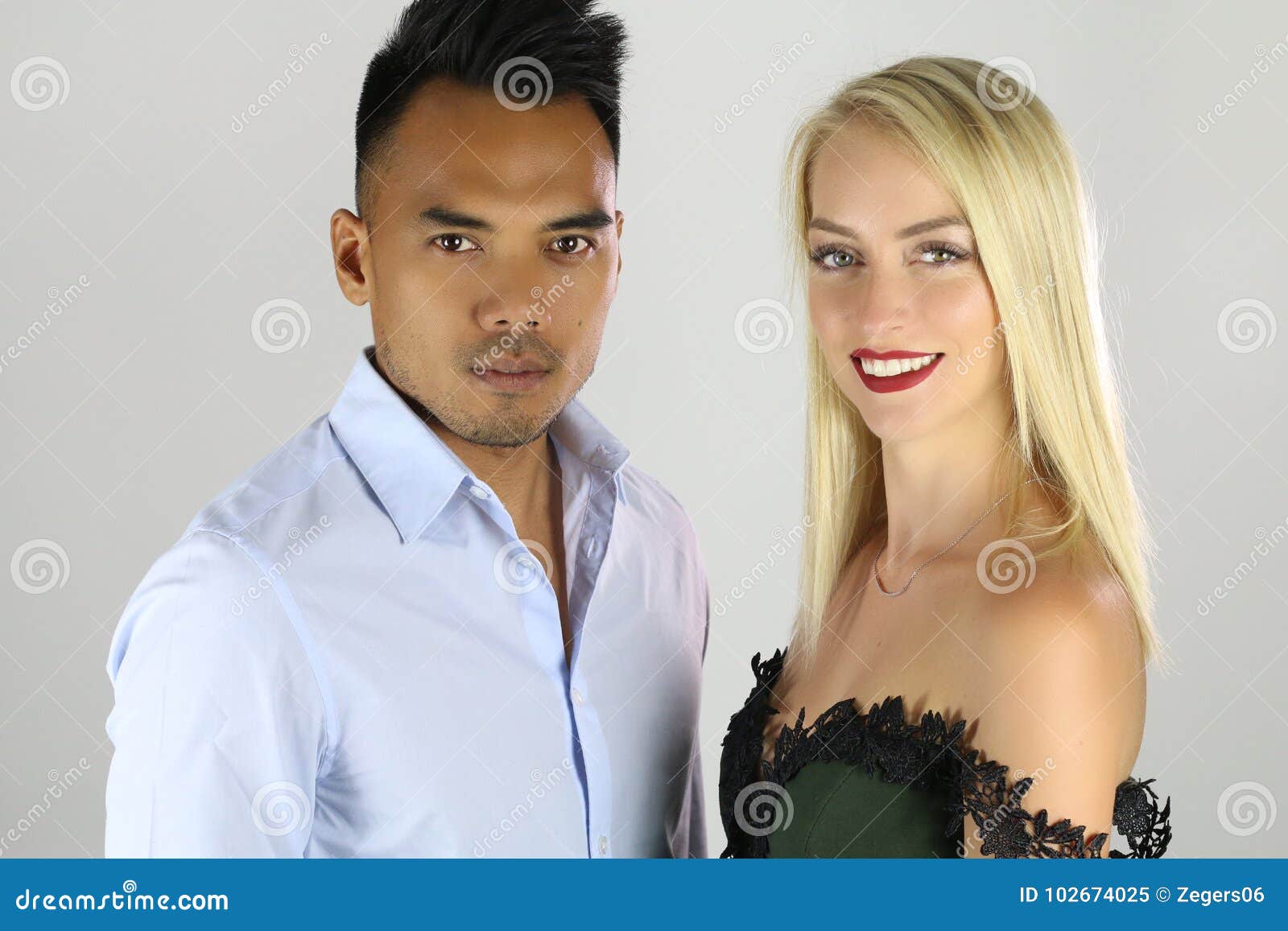 Mixed Race Couple stock photo. Image of friends, handsome 