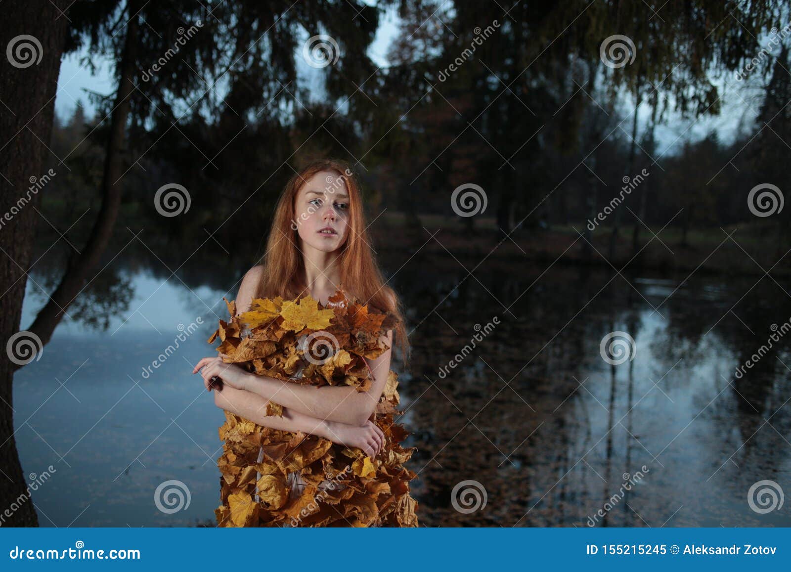 Fashion Autumn Model Fall Leaves Dress Beauty Girl Stock Image Image Of Beautiful Adult 7320