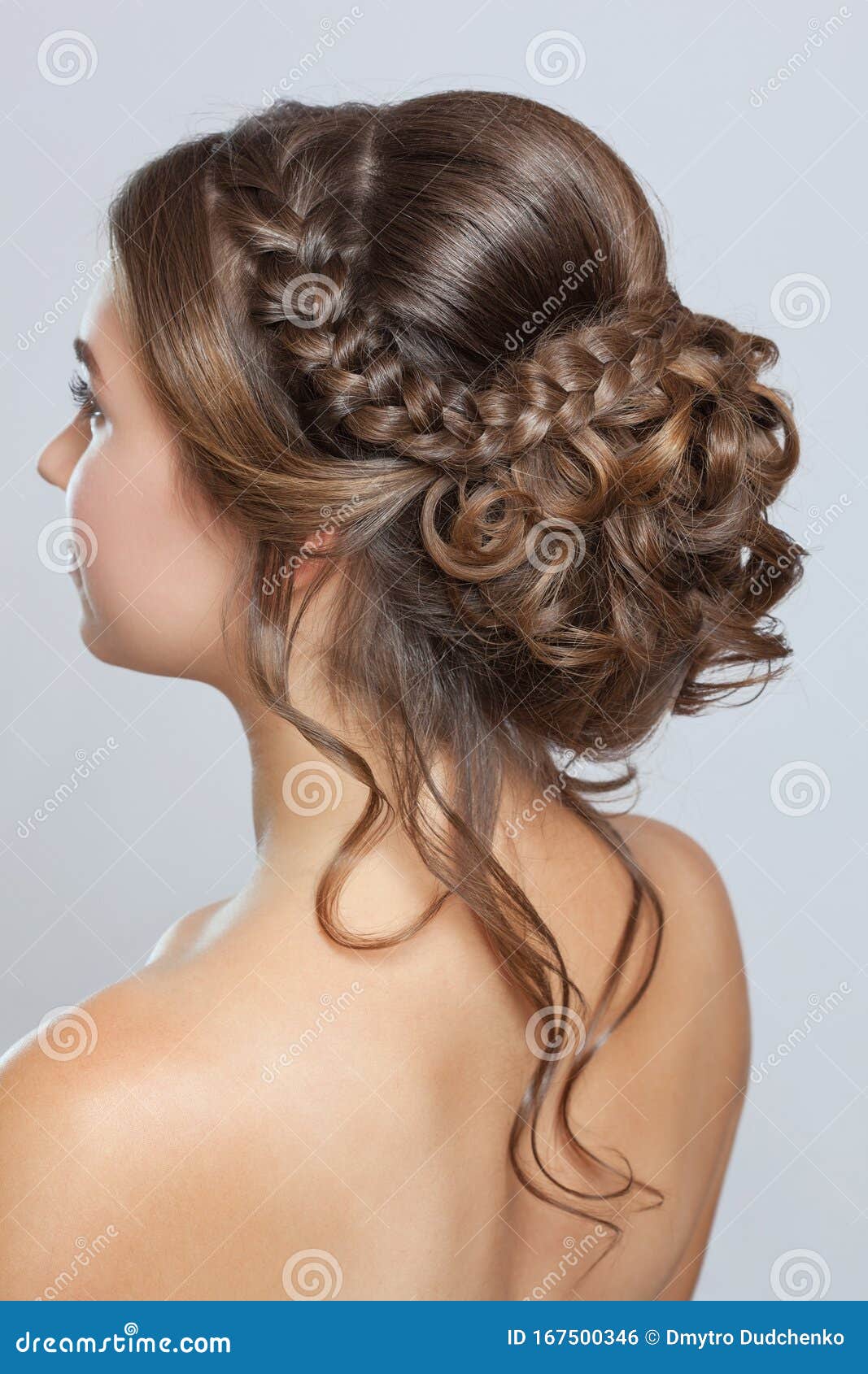 Portrait of a Beautiful Sensual Light Brown Haired Woman with a Wedding Hairstyle and Nude Make-up in a Beauty Salon. Wedding Stock Photo - Image of care, beauty: 167500346 Portrait of a Beautiful Sensual Light Brown Haired Woman with a Wedding Hairstyle and Nude Make-up in a Beauty Salon. Wedding Stock Photo - Image of care, beauty: 167500346