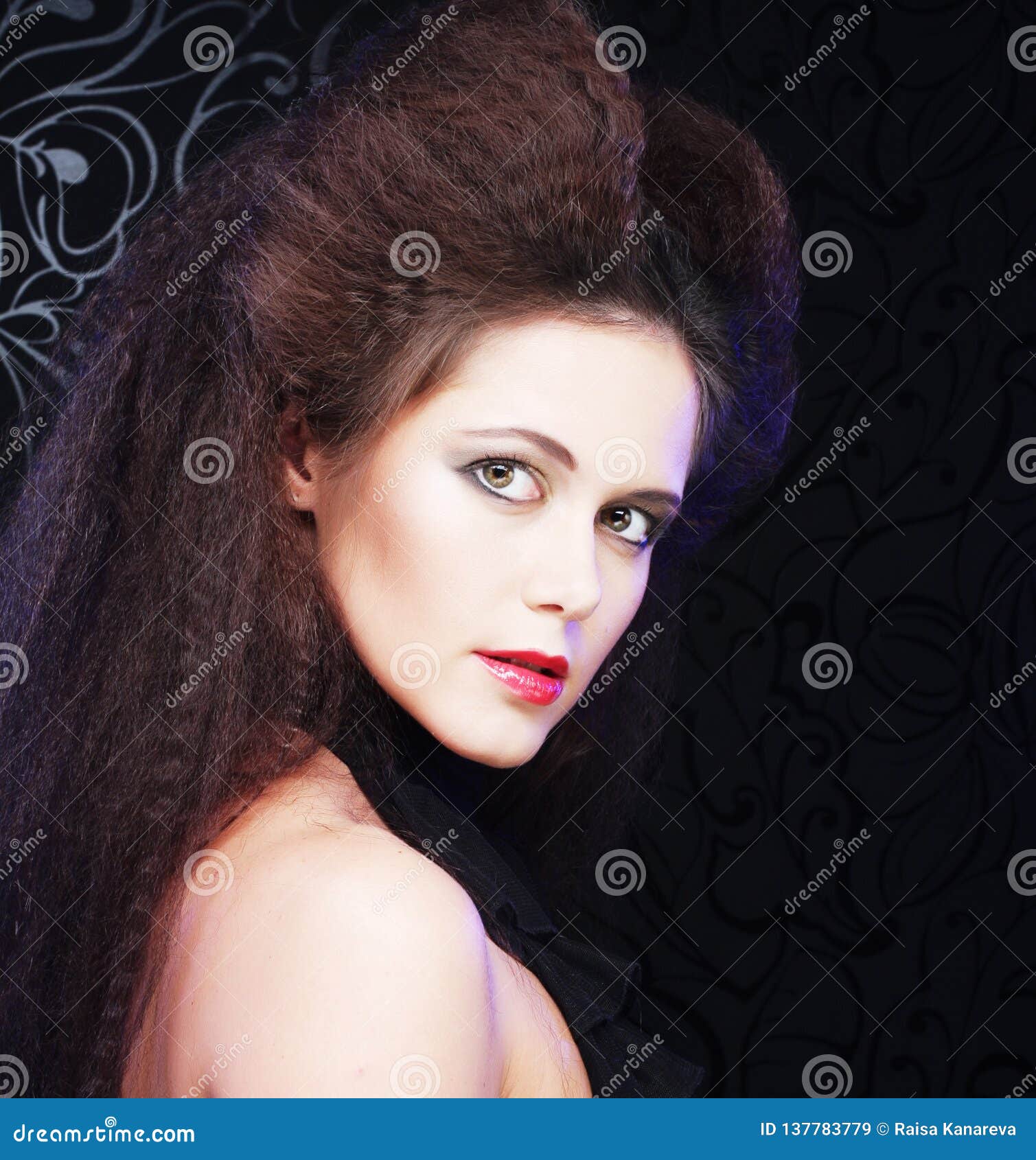 Portrait of a Beautiful and Brunette Woman Stock Image - Image of ...