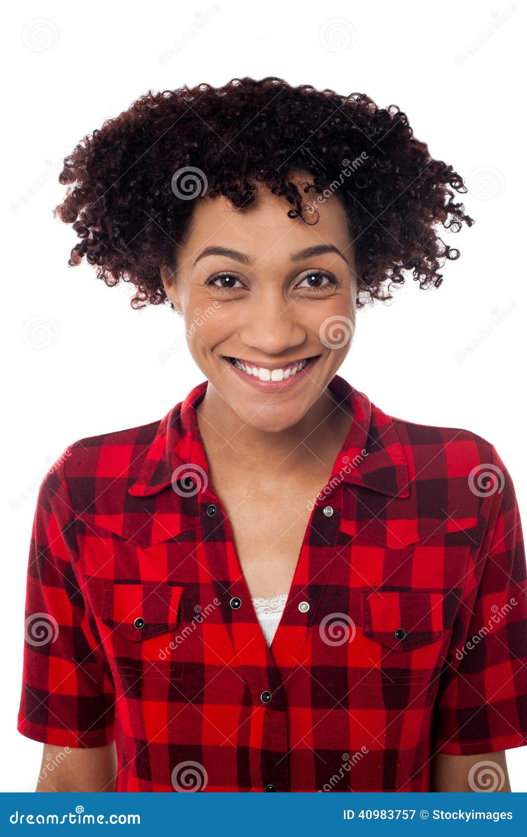 Portrait of a Beautiful Smiling African Woman Stock Image - Image of