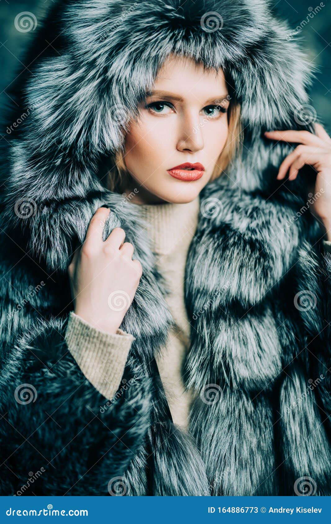 Warm fluffy fur coat stock image. Image of beautiful - 164886773