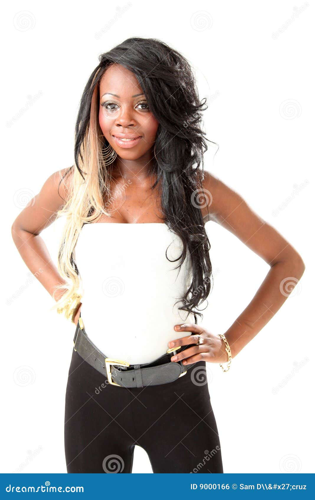 Pretty African American Woman Stock Photo Image of curly, america