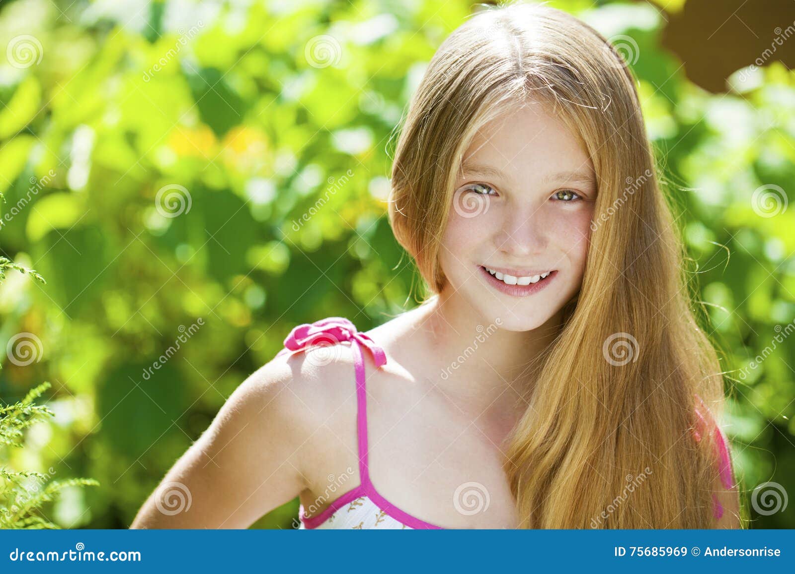 Portrait of a Beautiful Young Blonde Little Girl Stock Image ...