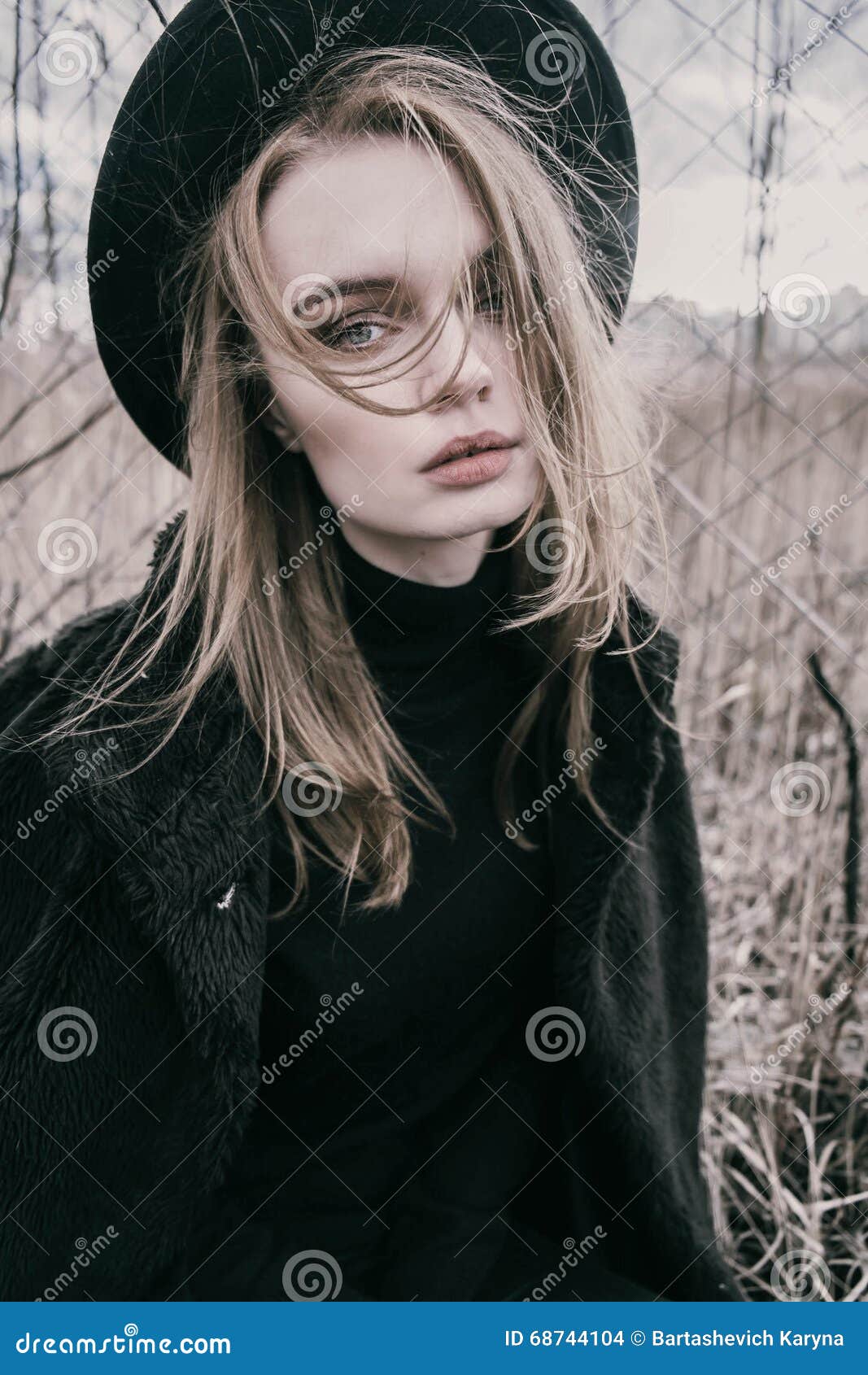 Portrait of a Beautiful Young Girl in a Hat Stock Photo Image of cute, beauty 68744104