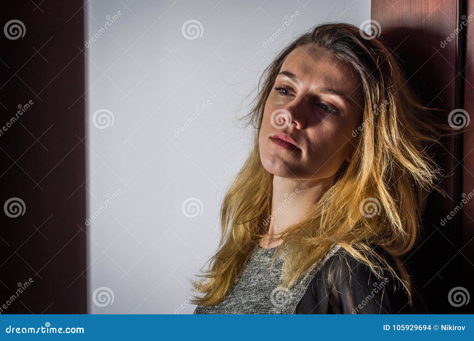 Portrait of a Beautiful Young Girl with Long Hair Stock Photo - Image ...