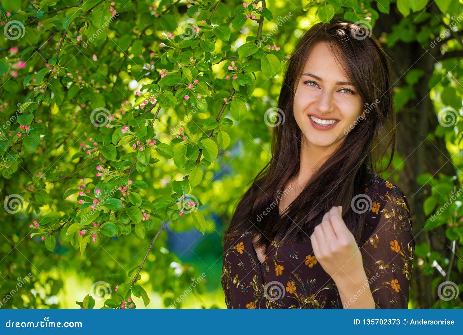 Portrait of Beautiful Young Happy Woman Stock Image - Image of girl ...
