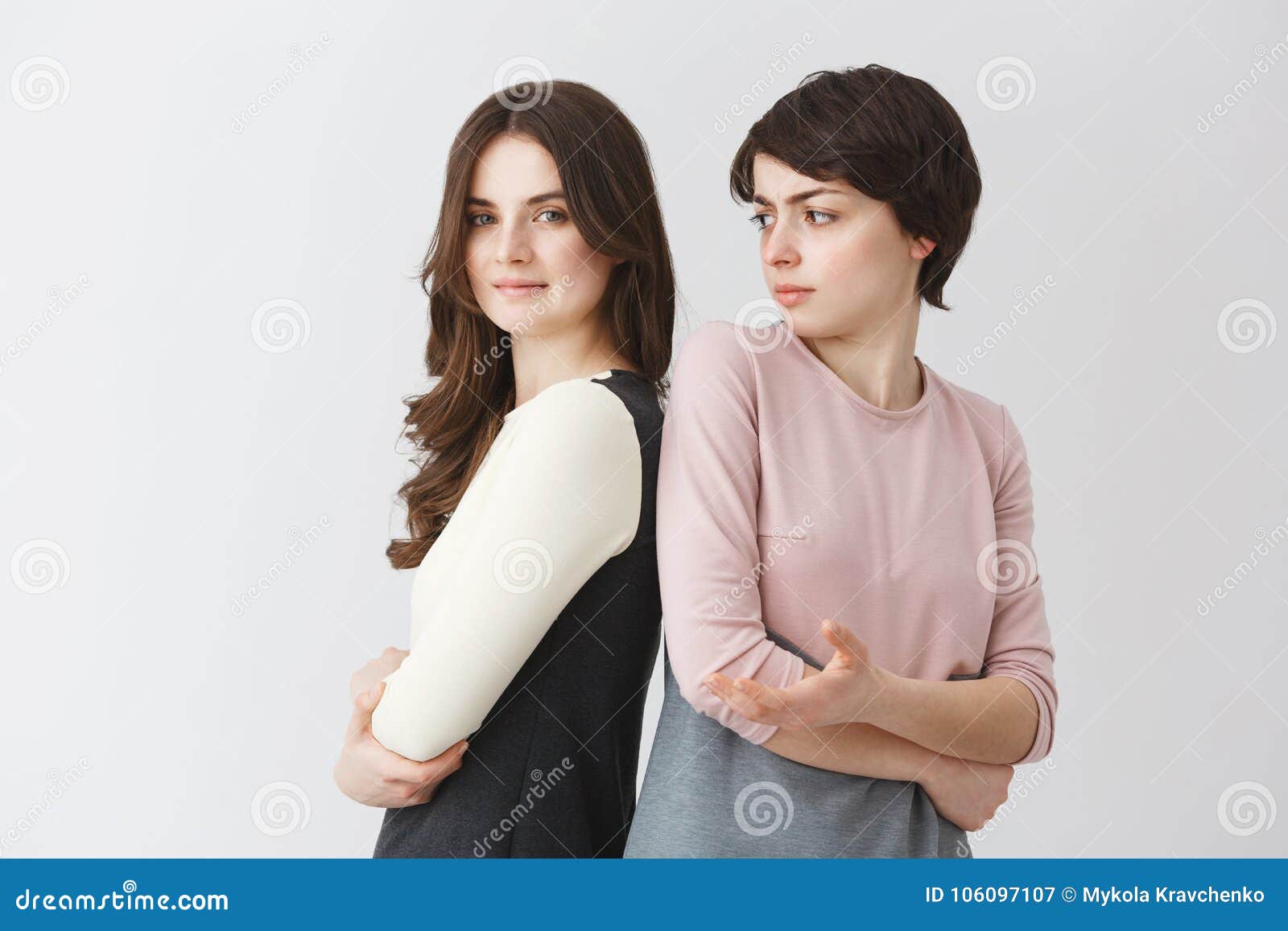 Portrait of Beautiful Young Lesbian Student Girl with Long Hair Posing with Short Haired Caucasian Girlfriend in Stock Image - Image of laugh, isolated: 106097107 Portrait of Beautiful Young Lesbian Student Girl with Long Hair Posing with Short Haired Caucasian Girlfriend in Stock Image - Image of laugh, isolated: 106097107