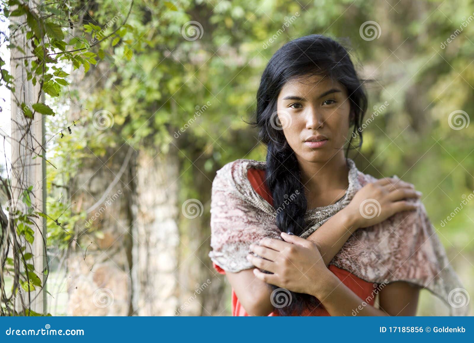 portrait of beautiful young pacific islander woman