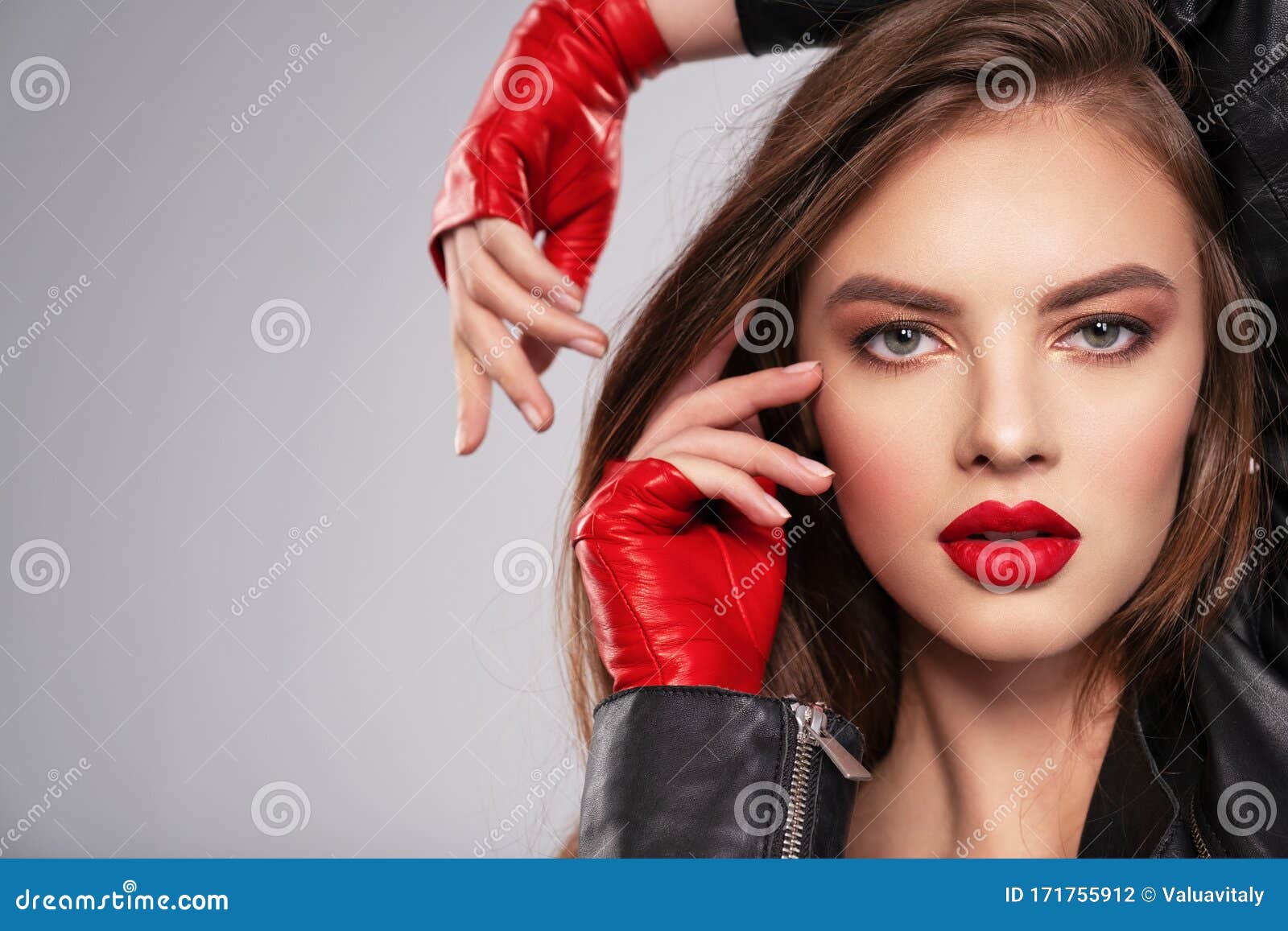Portrait of Beautiful Young Woman with Bright Makeup. Beautiful Brunette with Bright Red Lipstick on Her Lips Stock Photo - Image of lips, face: 171755912 Portrait of Beautiful Young Woman with Bright Makeup. Beautiful Brunette with Bright Red Lipstick on Her Lips Stock Photo - Image of lips, face: 171755912