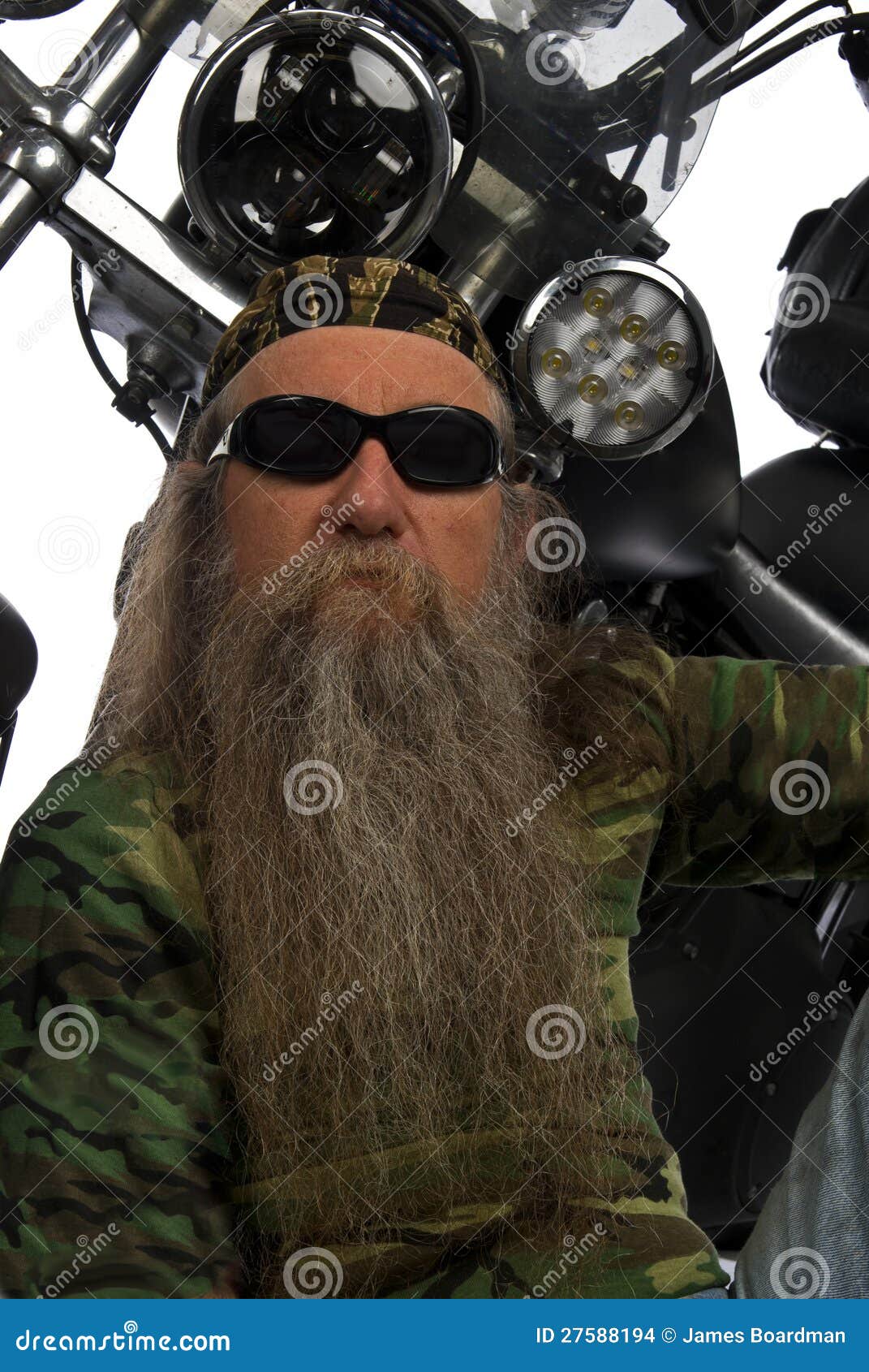Portrait of a Biker and His Ride Stock Photo - Image of biker ...