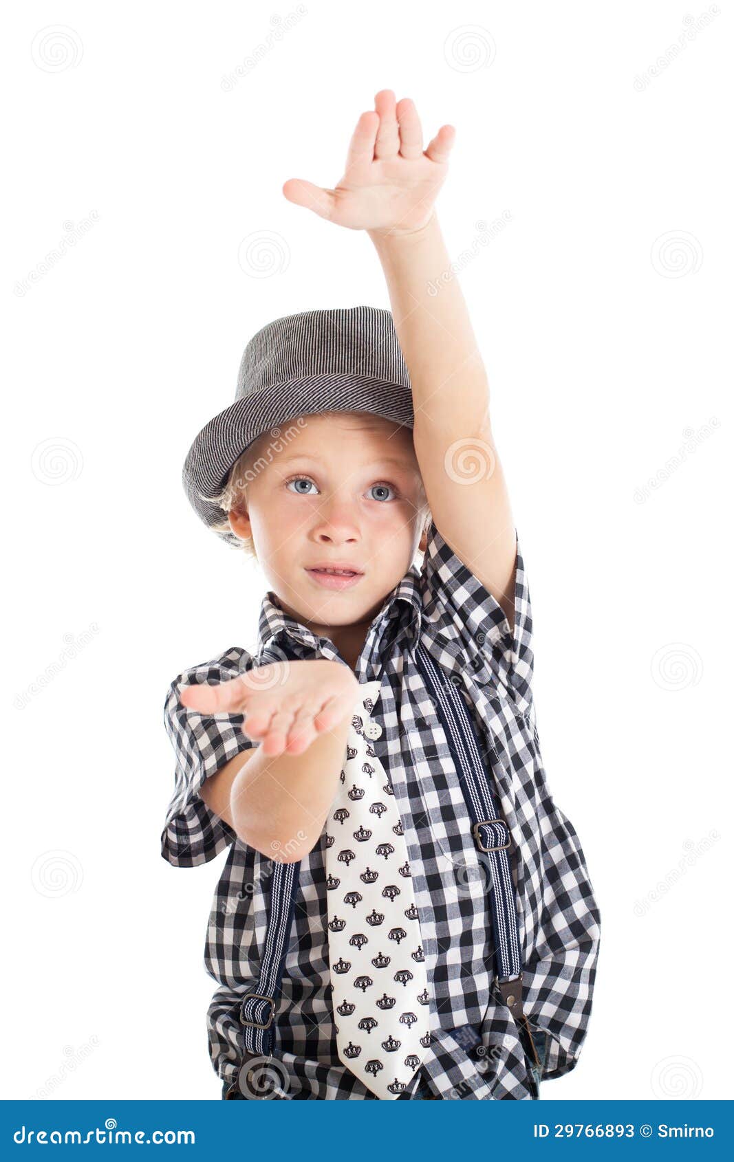 Portrait of Blond Boy Wearing a Hat Stock Image Image of casual