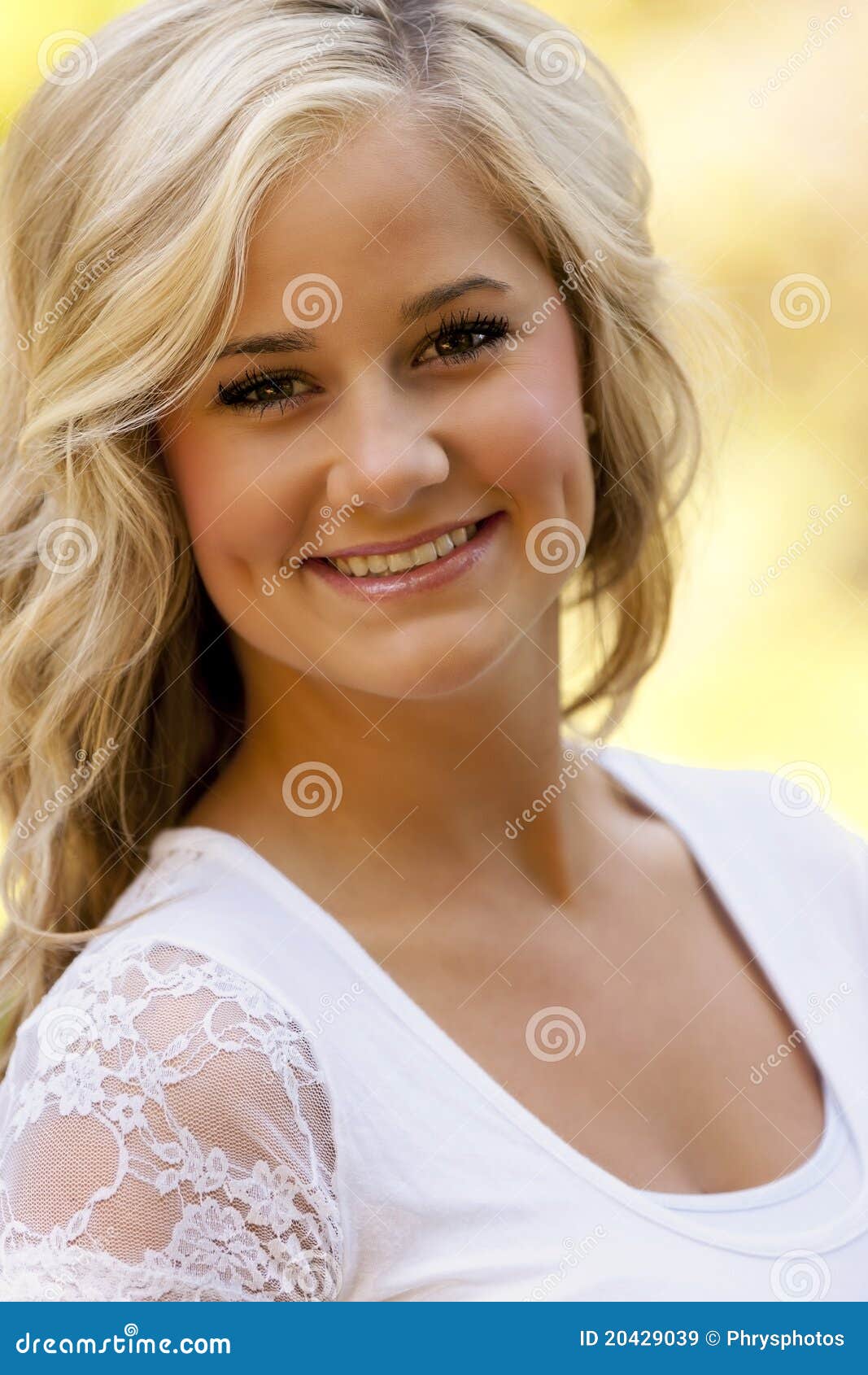 Portrait blond woman stock image. Image of portrait, smile - 20429039