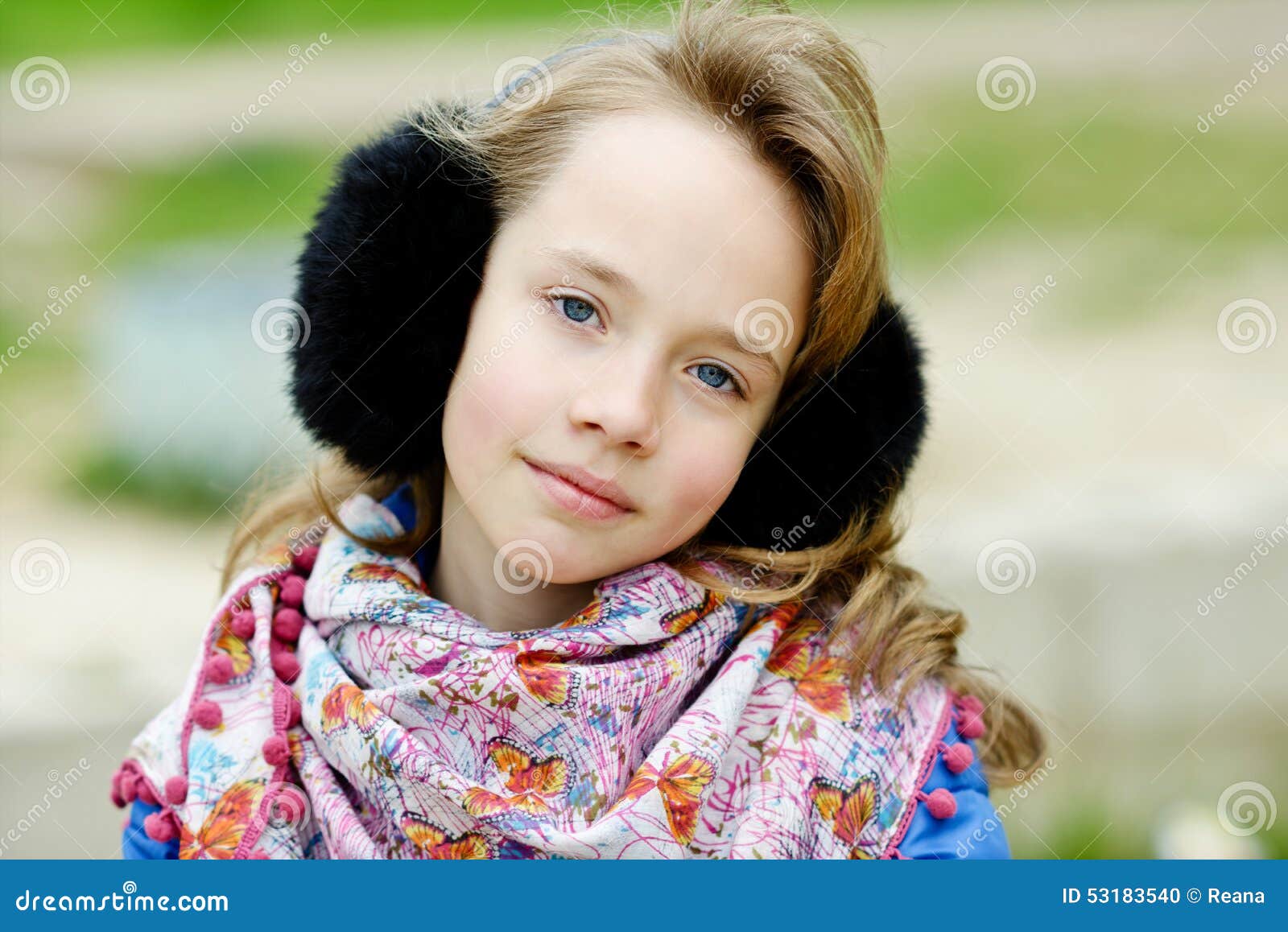 Portrait of blonde girl stock photo. Image of human, childhood - 53183540
