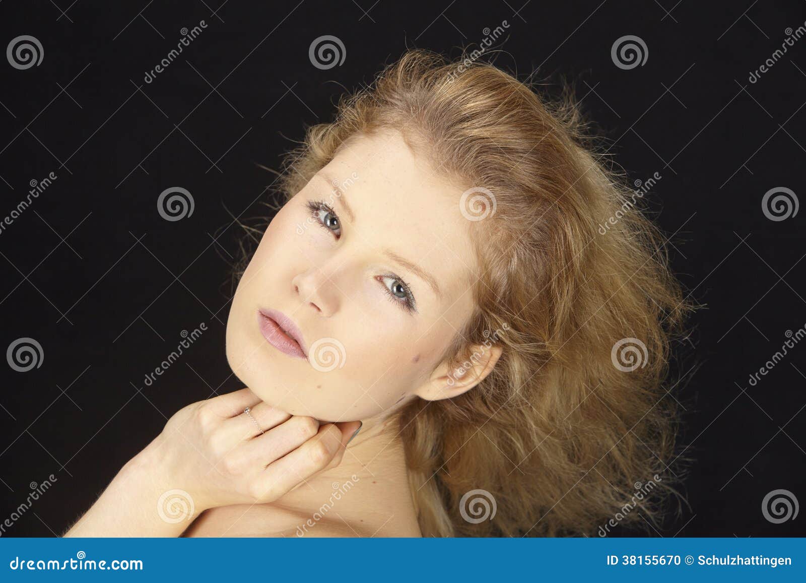 Portrait of Blondehaired Woman Stock Photo Image of hair, teen 38155670