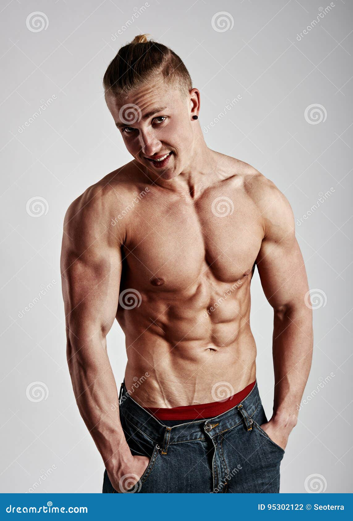 Angry Bodybuilder Naked Torso Stock Photo (Edit Now 