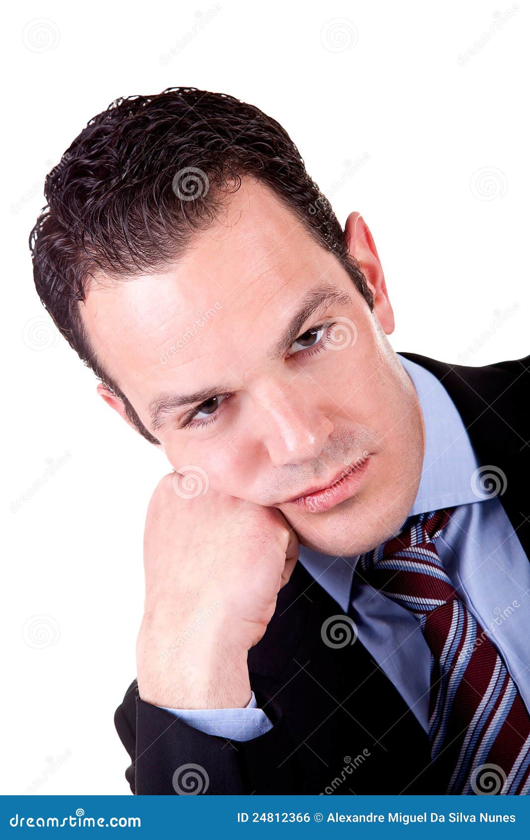 Portrait of a Boring Business Man Stock Photo Image of profile