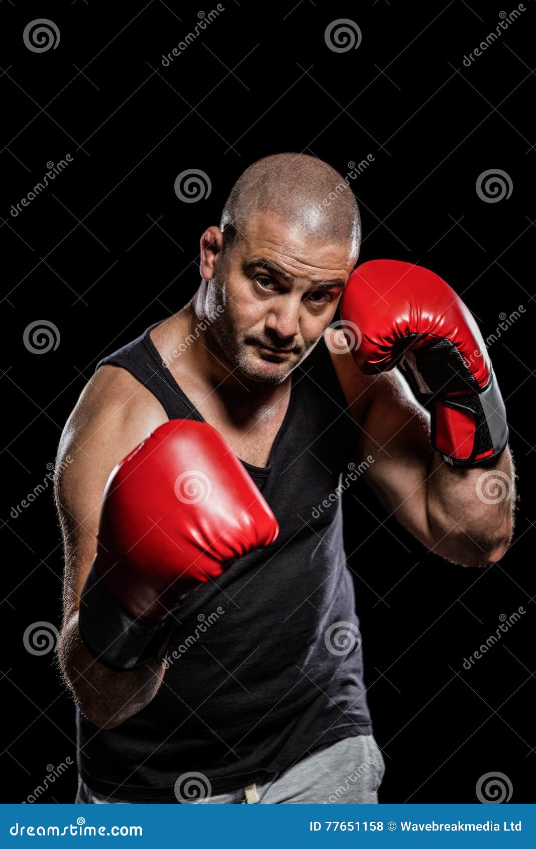 Portrait of Boxer Performing Uppercut Stock Photo Image of looking