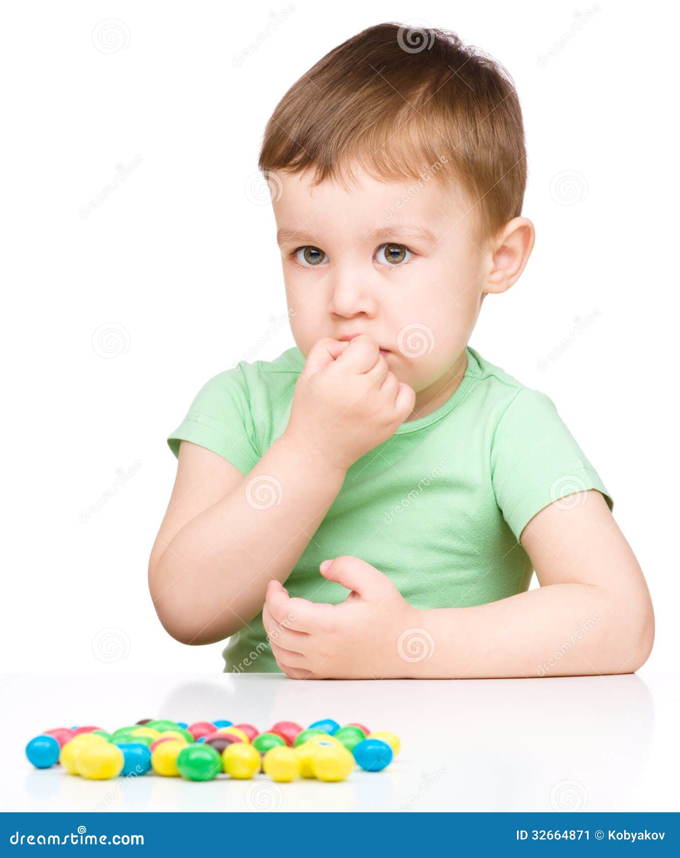 Portrait of a Boy with Candies Stock Image Image of child, eating