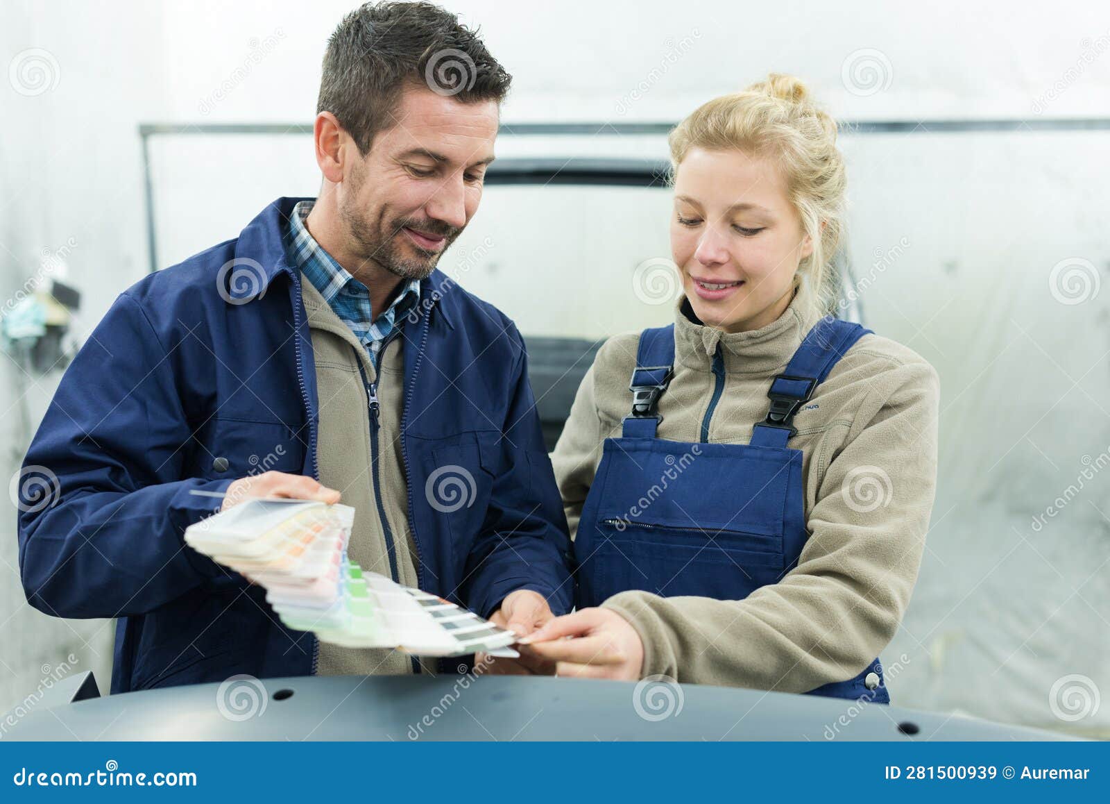 Portrait Car Body Works Technician Stock Image Image of matching