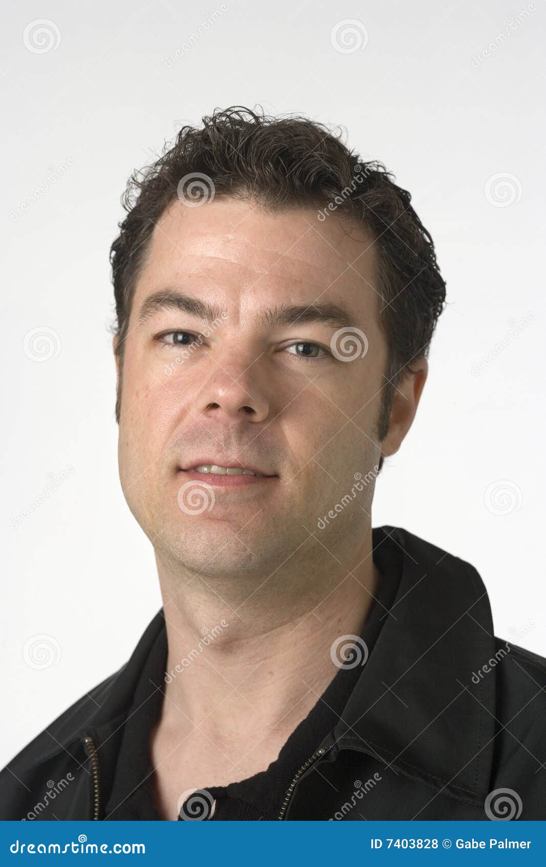 Portrait of a Caucasian Man Stock Photo Image of single smile: 7403828