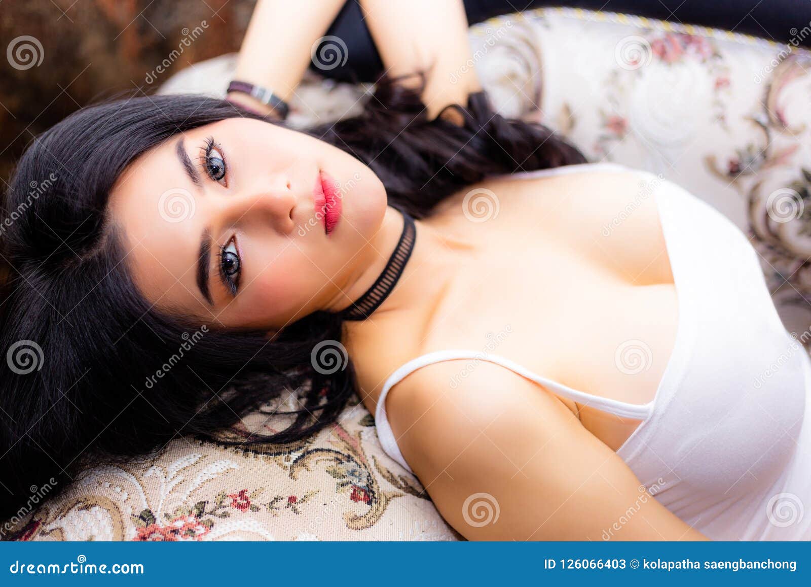 Portrait Charming Beautiful Woman photo image