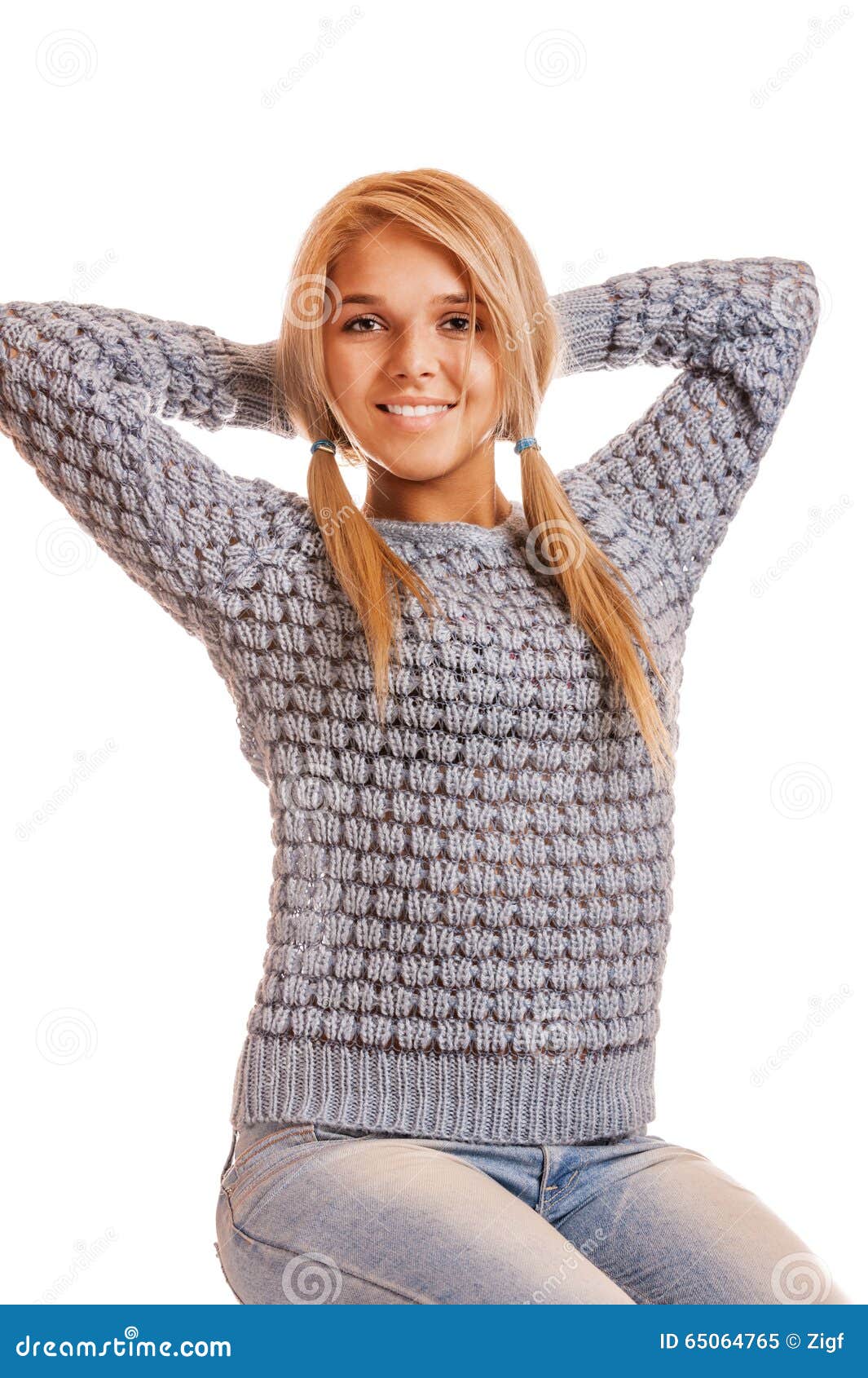 Portrait Of Charming Blonde Stock Image Image Of Glamour Adolescence 65064765