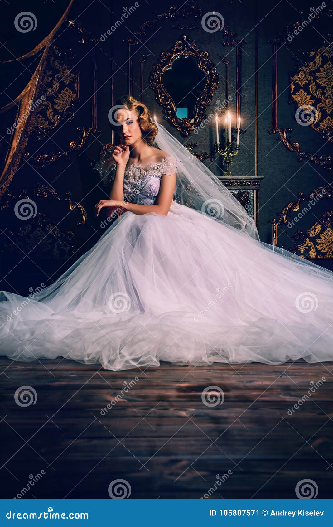 charming bride woman