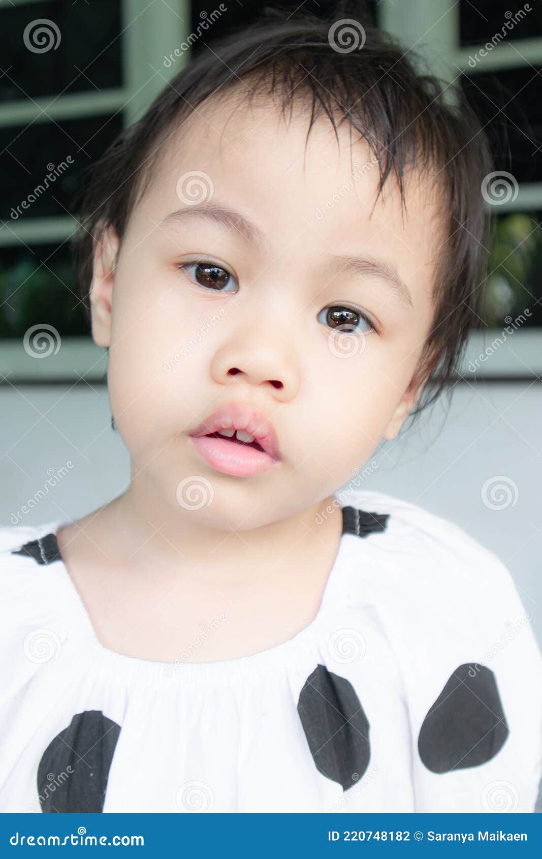 3 Years Old Cute Baby Asian Girl Looking at Camera with Absent Minded Face  Stock Photo - Image of adorable, looking: 220748182
