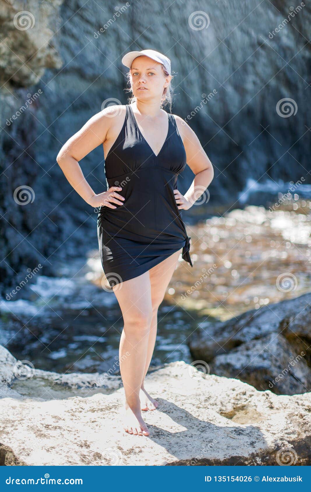 Portrait of Chubby Girl at the Sea Stock Photo - Image of full, dress:  135154026