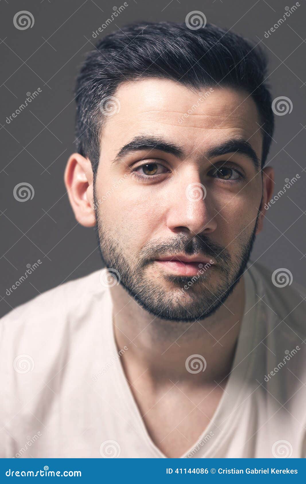 Portrait Of Confident Caucasian Male Stock Photo - Image of eyes ...