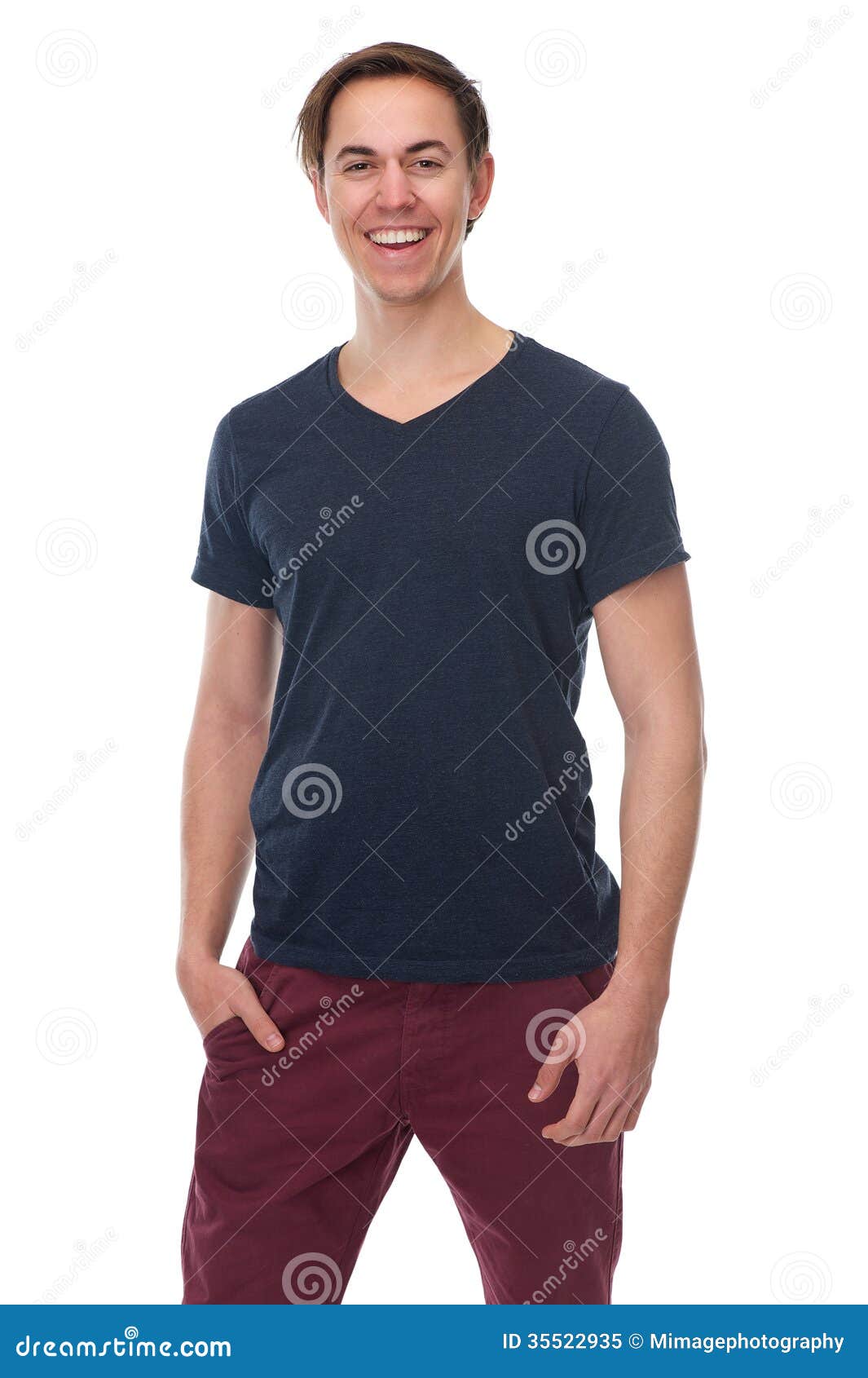 Portrait of a Confident Young Man Stock Image - Image of laughter ...