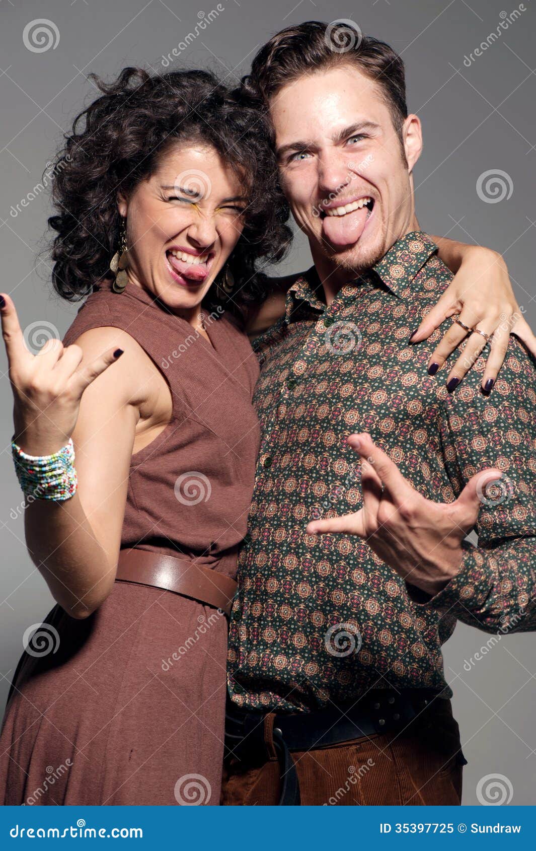 Portrait of Crazy Young Couple Stock Image Image of fondness, couples 35397725