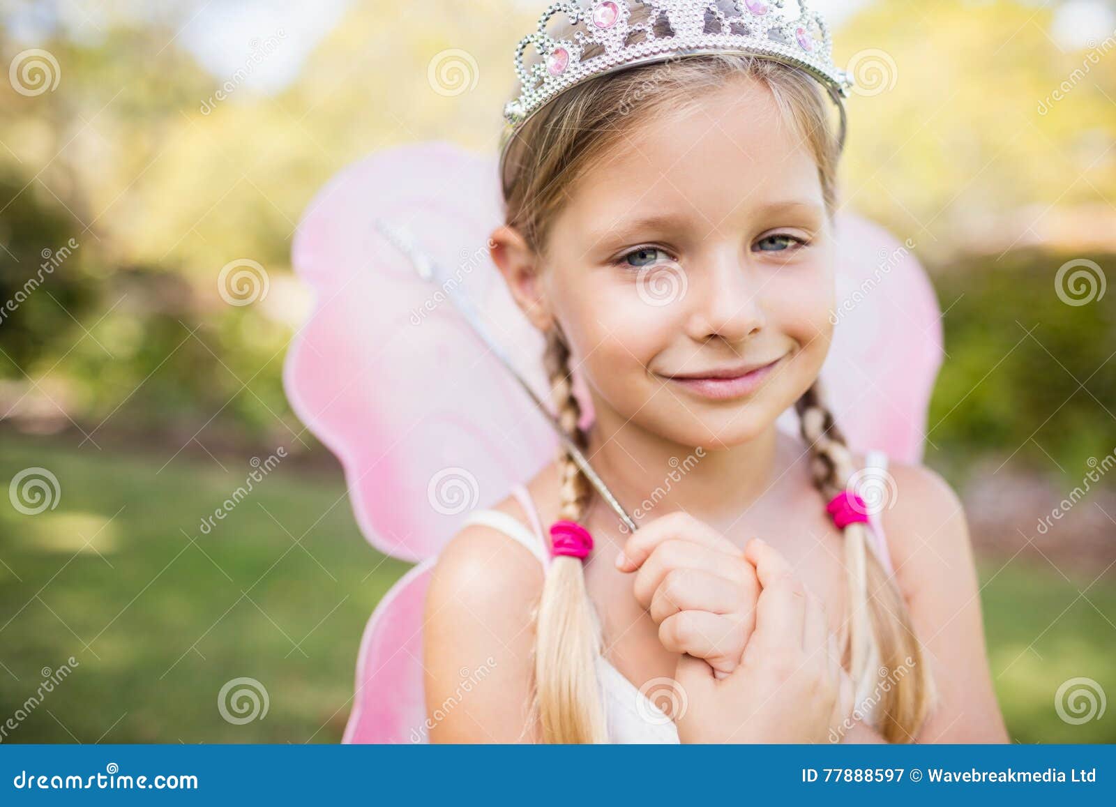 Portrait of Cute Girl Pretending To Be a Princess Stock Image - Image ...