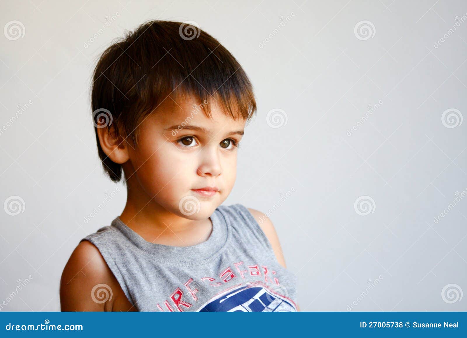 Portrait Of Cute Little Boy Stock Photo Image Of Handsome
