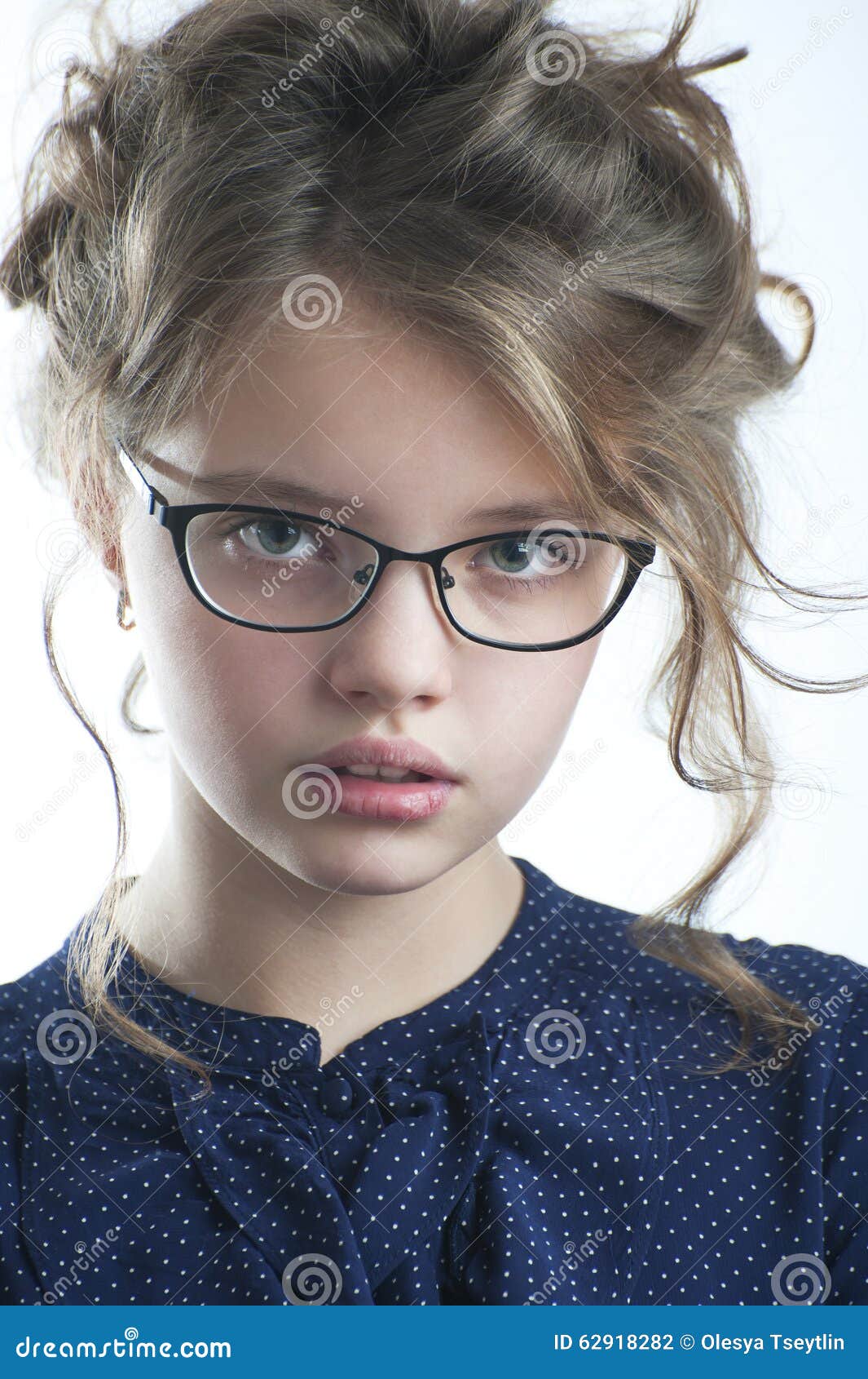 Portrait of a Cute Little Girl Close-up. Stock Photo - Image of quiet, girl:  62918282