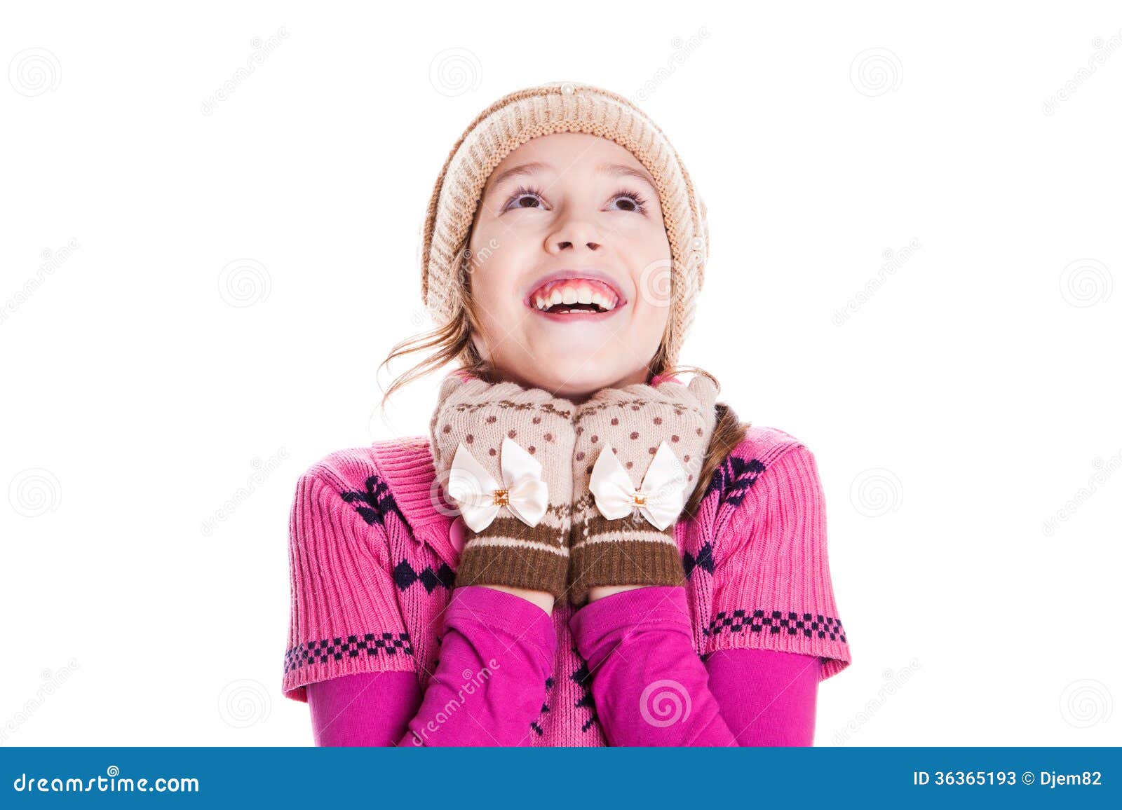 Portrait Of Cute Little Girl Looking Up Stock Photos - Image: 36365193