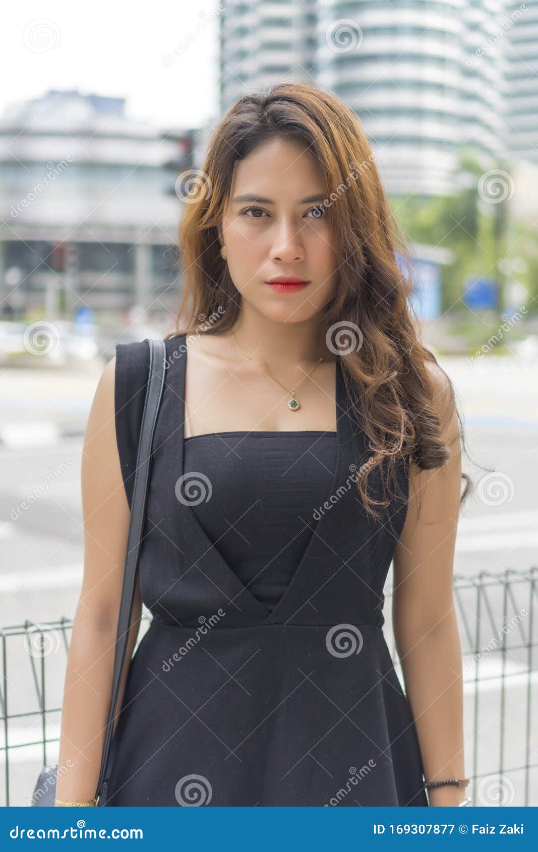 Portrait of Cute Malay Asian Lady Outdoor Looking at the Camera Stock ...