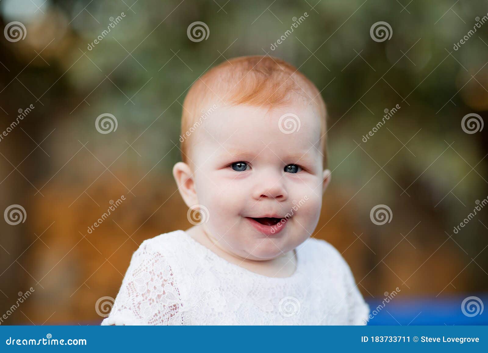 Portrait of Cute Seven Month Old Baby Girl Stock Image - Image of cute ...