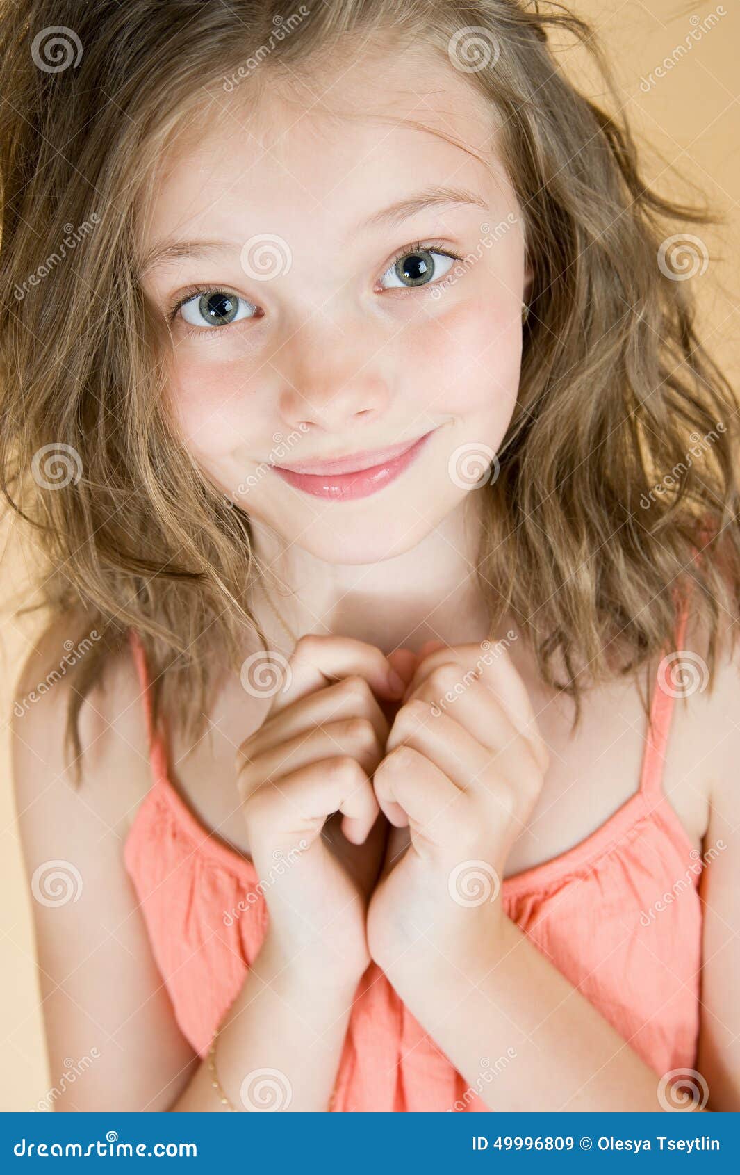Portrait of a Cute 8 Year Old Girl Stock Image - Image of portrait, cute:  49996809