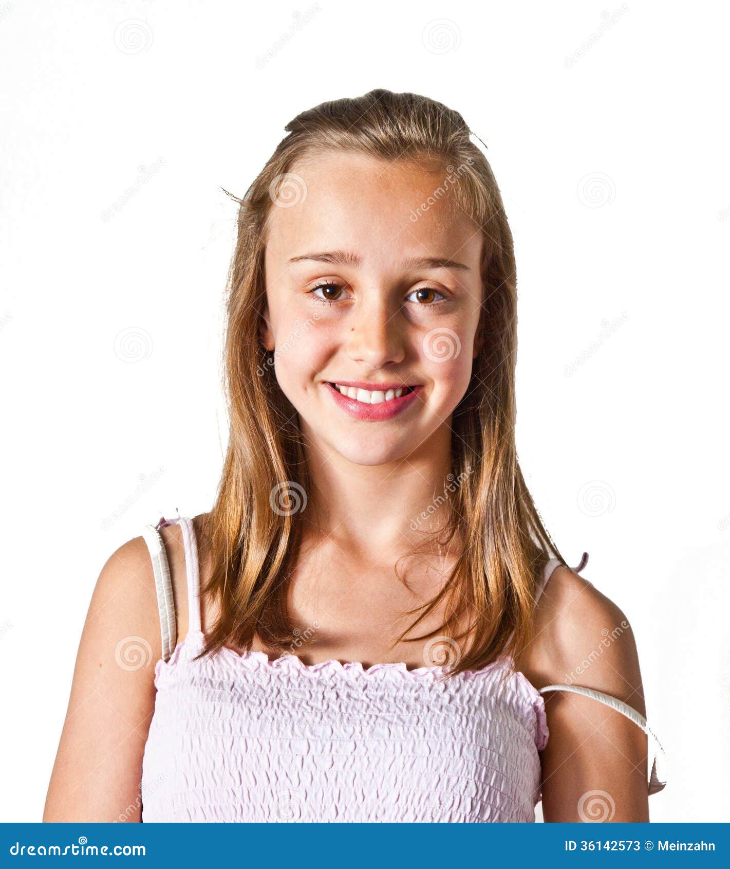 Portrait of Cute Young Girl Stock Image - Image of emotion, background ...