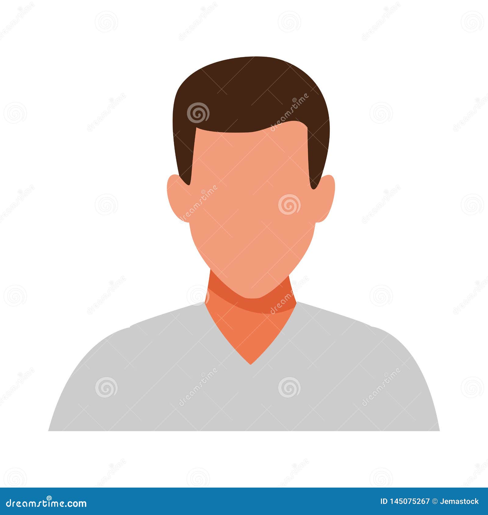 Portrait D'homme Sans Visage Illustration de Vecteur - Illustration du