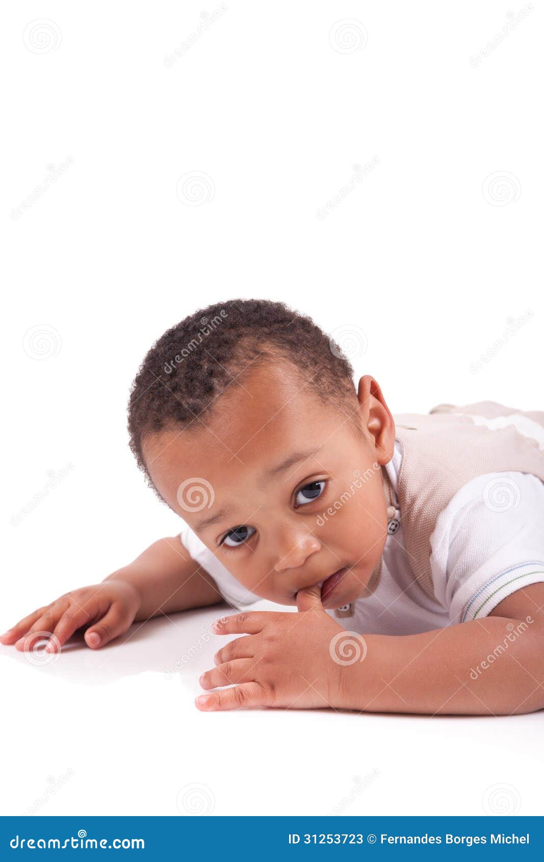 Portrait D'un Bébé Garçon Noir Mignon Image stock - Image du enfant,  masculin: 31253723